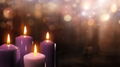 Four Advent Candles Image of 4 purple candles