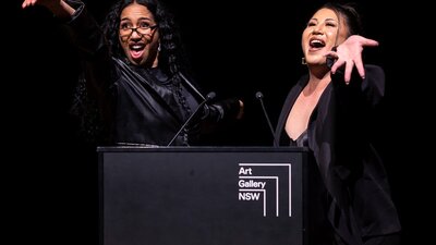 Queer PowerPoint performance at the Art Gallery of NSW