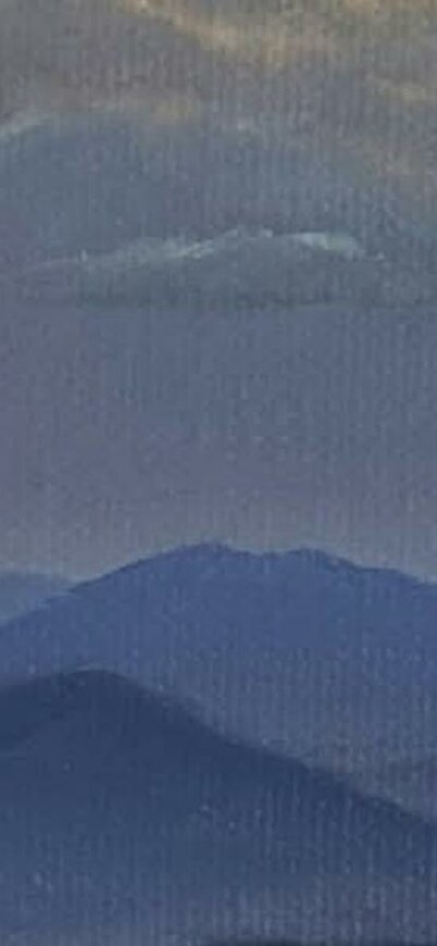Detail of mountain landscape by Penny Deacon.
