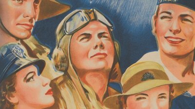 nla.gov.au/nla.obj-2618636268 Illustration of Australians in uniform