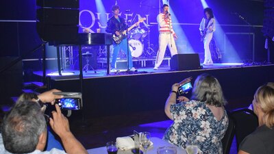 Audience watching Queen the Show at the Harmonie German Club in 2025