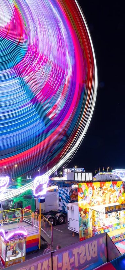 Canberra Show Rides at night