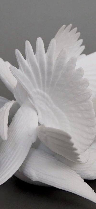 Ruth Ju-Shih Li - White Fruit IV, 2025 Jingdezhen porcelain