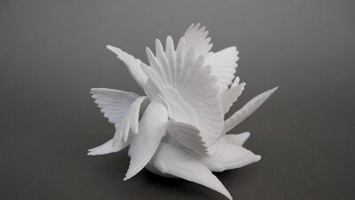 Ruth Ju-Shih Li - White Fruit IV, 2025 Jingdezhen porcelain