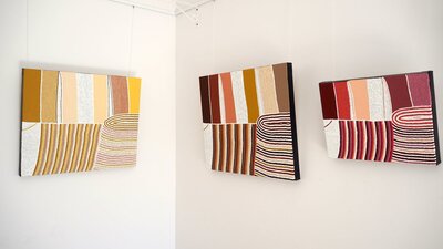 Amanda Westley's painting in the gallery space