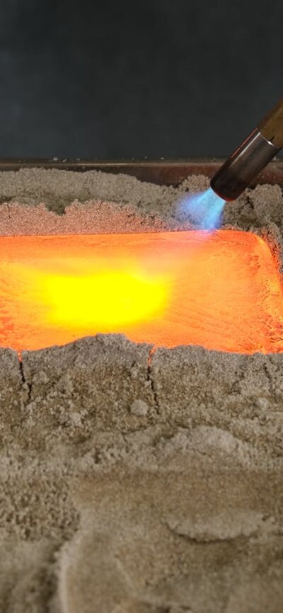 Sandcasting getting flamed