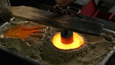 sandcasting in process