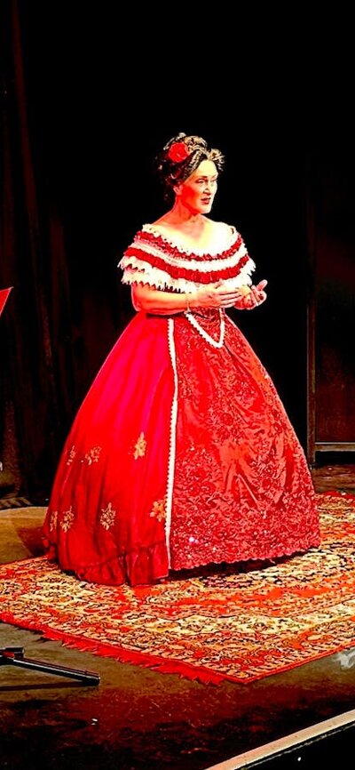 Opera singer performing with piano accompaniment