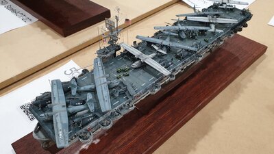 Scale model of USS Thetis Bay