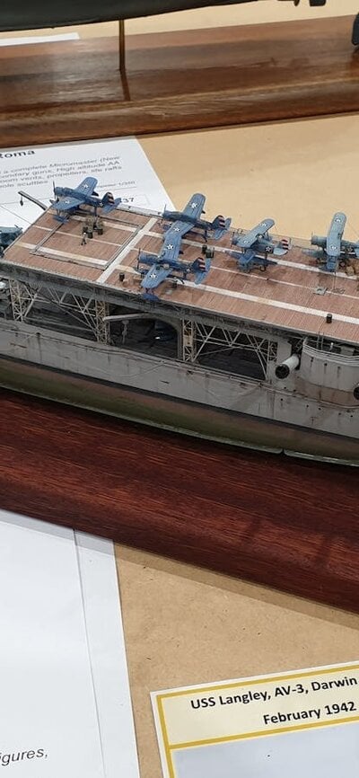 Scale model of USS Langley