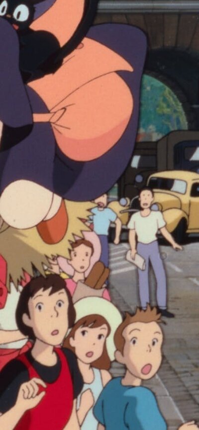 Kiki's Delivery Service 1:00 PM Wed, Oct 7, 2026 Animation of a young girl on a broomstick with cat flying over gasping crowds