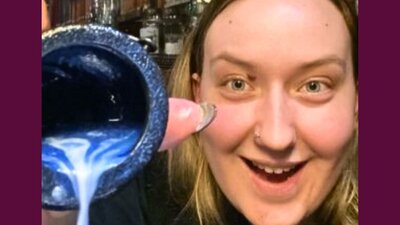 Professor showing the BathBomb