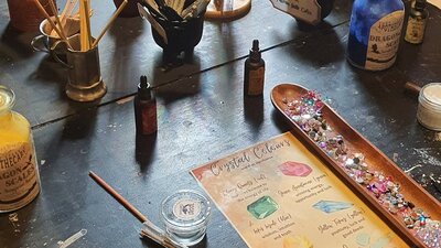 Wand Making Workshop Set up