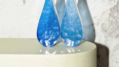 where's my fucking teenage dream (how does it feel to be adored)? 2024, as part of exhibition Glass Artwork, Hot cast and cold worked glass, plaster, paint, glue