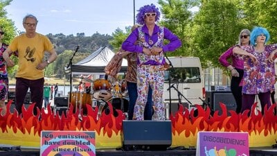 performers on stage