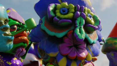 Animation of colourful clay-like creatures