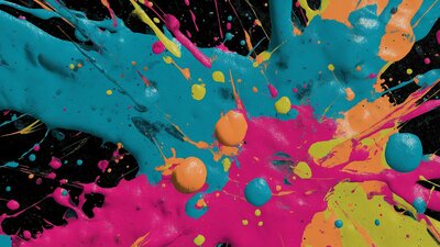 Apeiron Baroque - Splatterfest colourful splashes of paint!