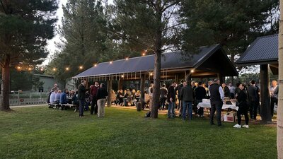 Functions held in the Viewing Park at the National Zoo and Aquarium Large catered function in the viewing park, guests celebrating a corporate party with drinks and BBQ