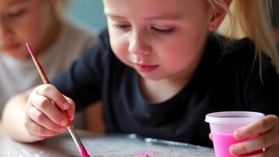 Child doing craft