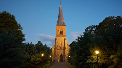 St John's Anglican Church Photo of St John's at dusk