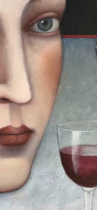 Madeleine Winch - Food for thought Oil on canvas