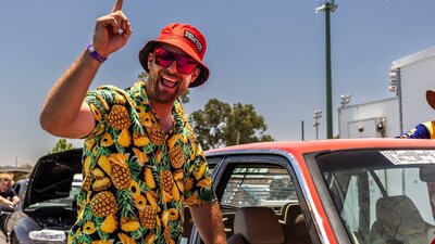 Happy fan at Summernats