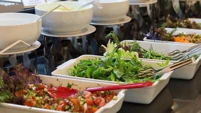 Buffet lunch table at Pavilion