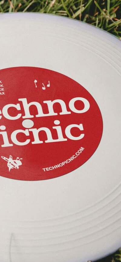 Techno Picnic branded frisbee