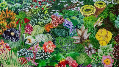 Fantasy Garden (detail) by Barbara Hodgson Fantasy Garden (detail) by Barbara Hodgson