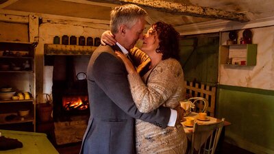 Maureen and Pato in the cottage
