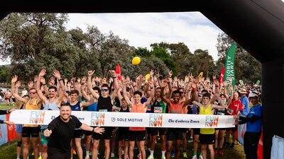 Participants at the start line