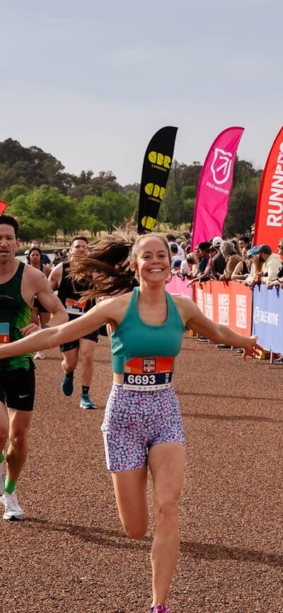 Participants crossing the finish line
