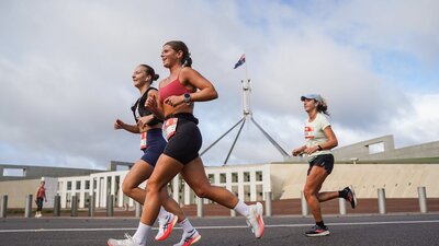 Participants running