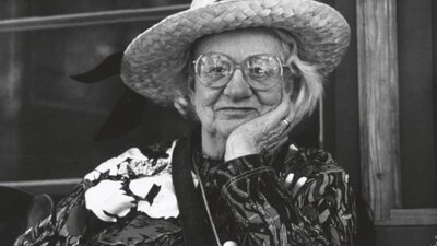 A sepia photograph of Judith Wright