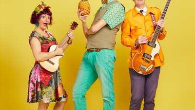 The Vegetable plot holding their instruments