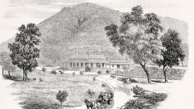 Turn Back Time at Lanyon Homestead Early sketch of Lanyon Homestead