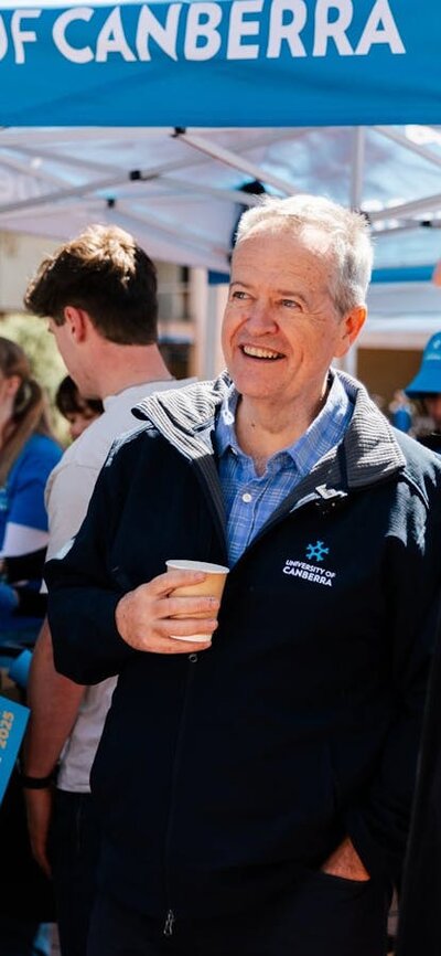 Vice Chancellor Bill Shorten enjoying Open Day