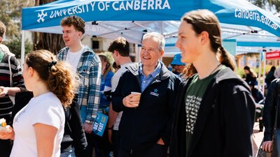 Vice Chancellor Bill Shorten enjoying Open Day