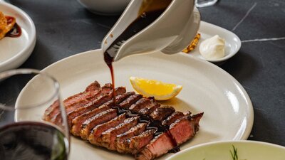 Steak at Atrium Restaurant and Bar