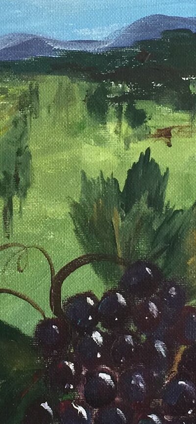painting of  A Pinot Vine in Tuscany