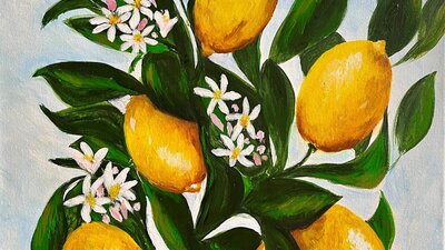 painting of juicy lemons