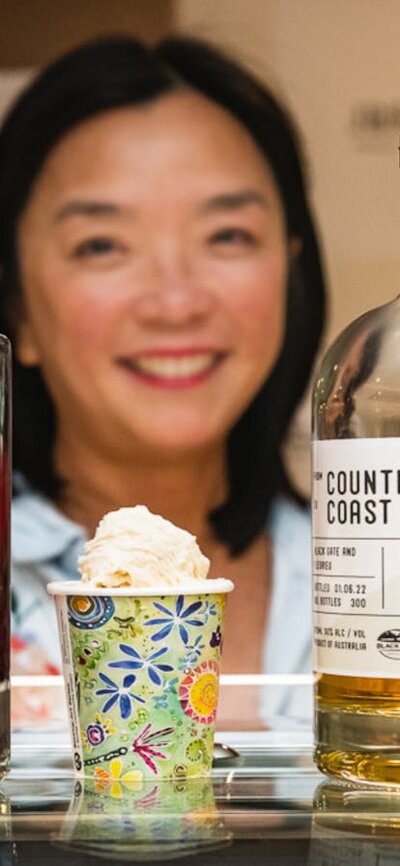 Presenting gelato at Whisky Capital