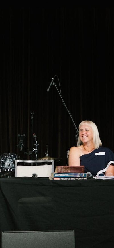 WIC board members Rae and Farryn leading the debate portion of the evening