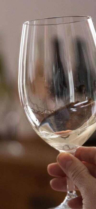 Learn how to taste wine with Canberra Cellar Door Glasses of white wine are held in the air