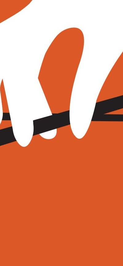 Illustration of a hand holding puppet strings