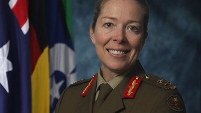 Winter Tales presents Lieutenant General Michelle McGuinness CSC. National Library of Australia. A headshot of Lieutenant General Michelle McGuinness CSC.